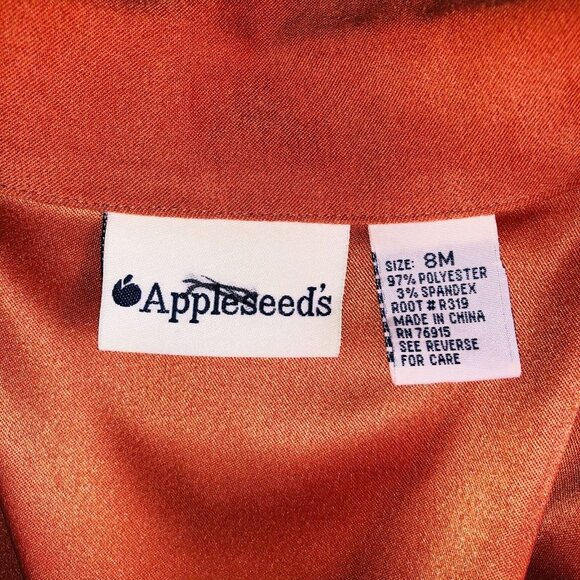 Appleseeds Shacket Barn Jacket Womens 8 Orange Faux Suede Stretch Long Sleeve - Picture 7 of 7